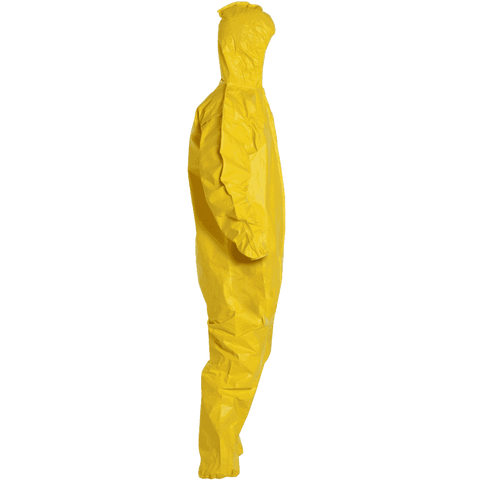 Dupont QC127S Tychem Fabric Protective Coverall with Hood Disposable Elastic Cuff